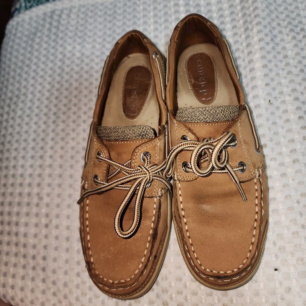 EUROSTEP EUC WOMENS SZ 7.5 ON DECK LEATHER LOAFER BOAT SHOES
